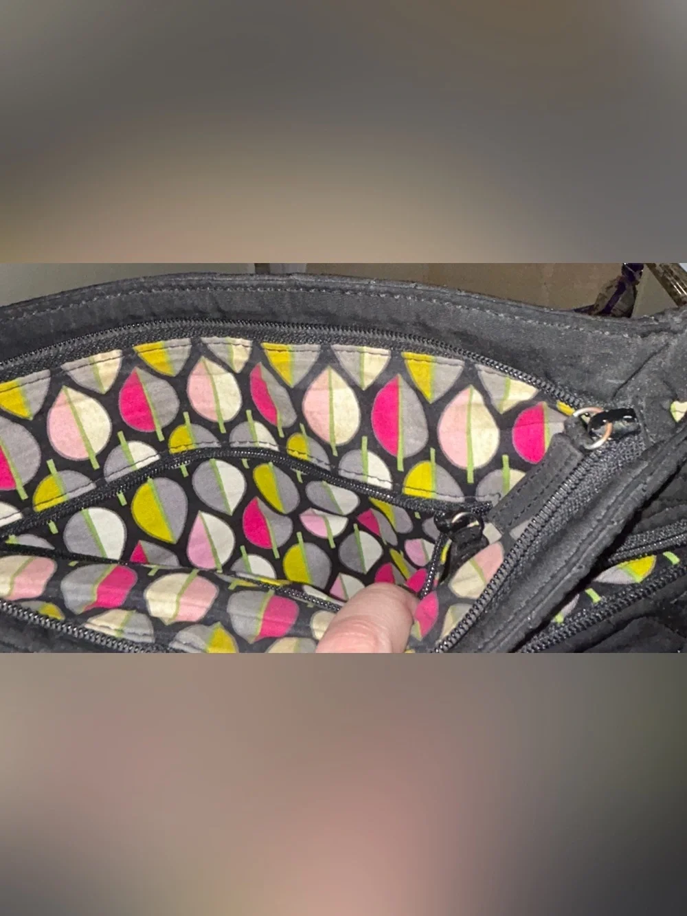 Vera Bradley Carson Crossbody Bag Classic Quilted Microfiber “Lilli Bell” Lining